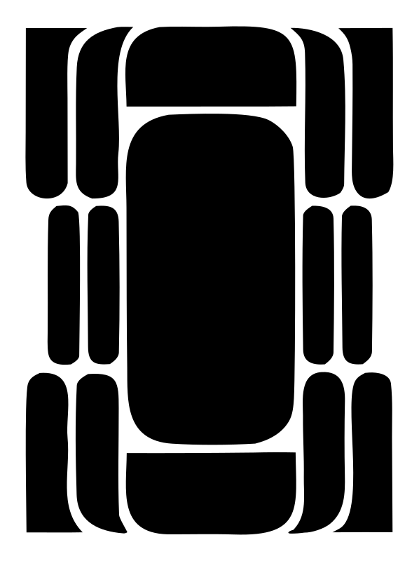 Blocky Car Top-Down Logo