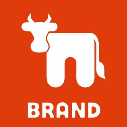 Blocky Cow Silhouette Badge preview