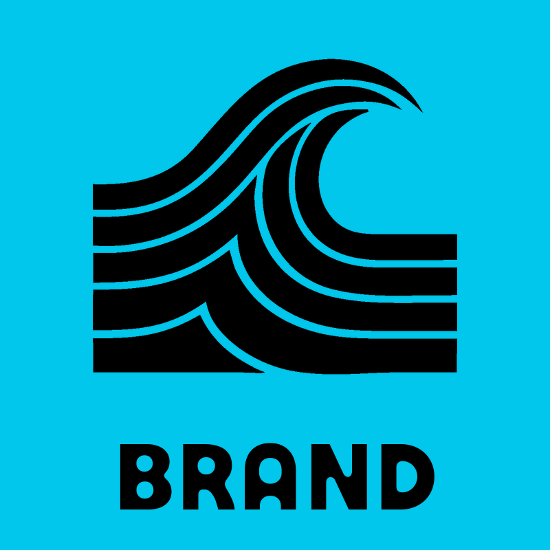 Blocky Crashing Wave Badge preview