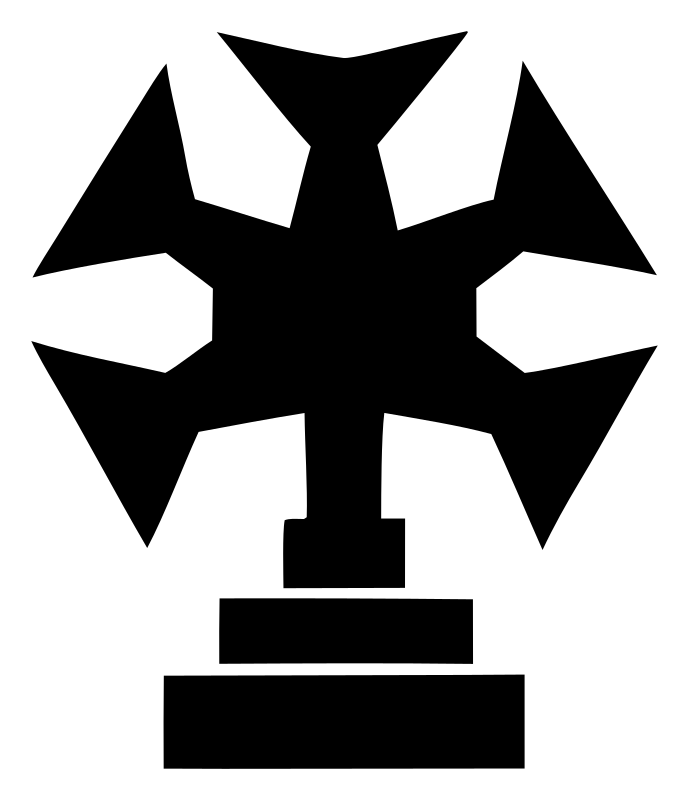 Blocky Cross Trophy Emblem