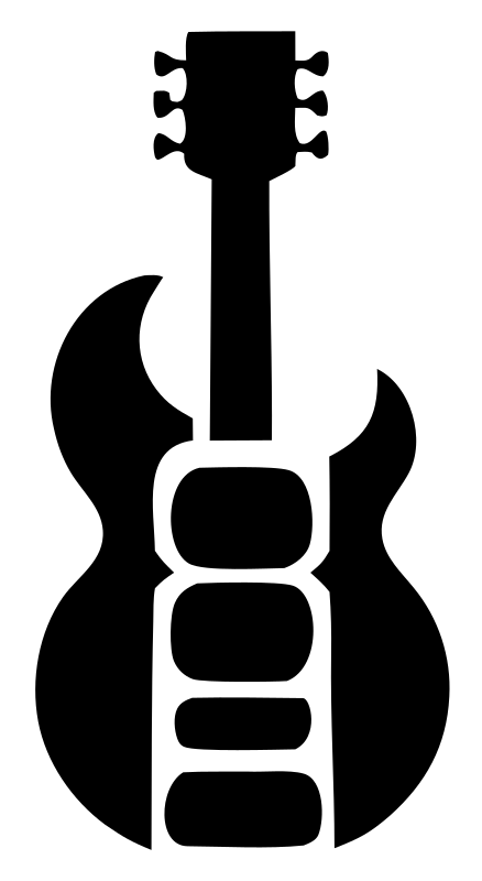 Blocky Electric Guitar Badge