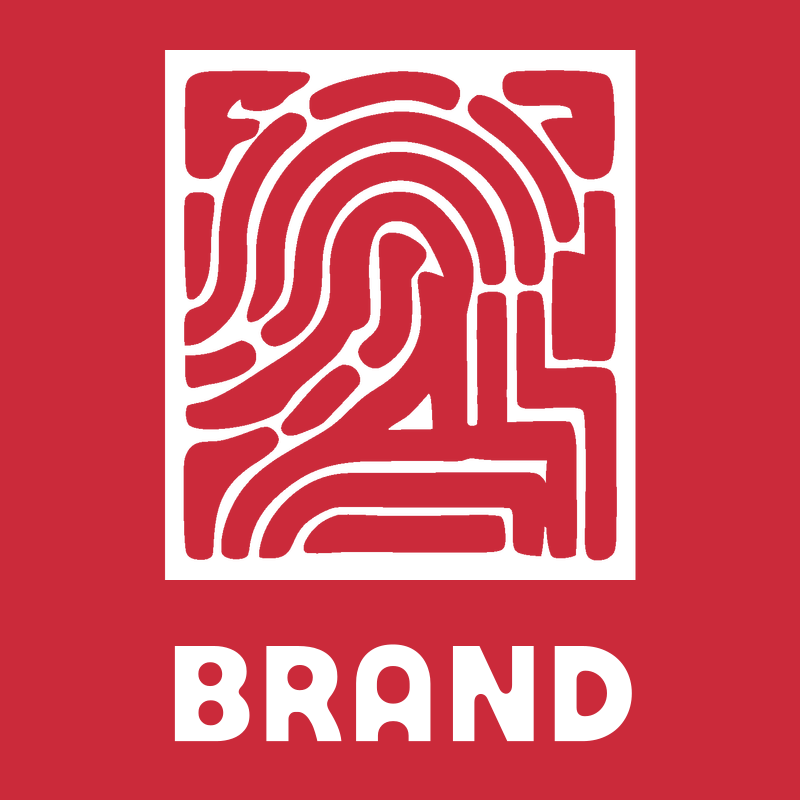 Blocky Fingerprint Square Badge preview