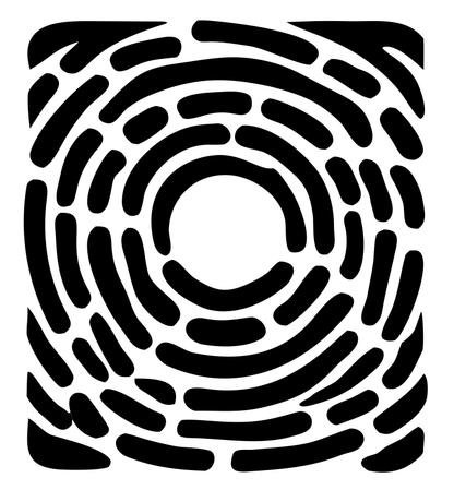 Blocky Fingerprint Square Mark