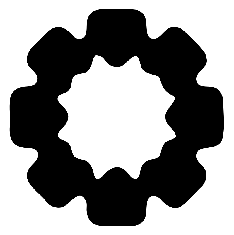 Blocky Gear Sun Badge