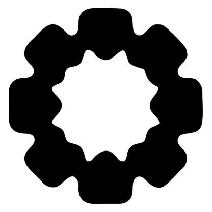 Blocky Gear Sun Badge