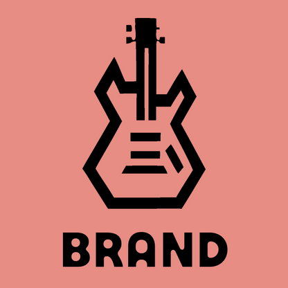 Blocky Guitar Outline Emblem preview