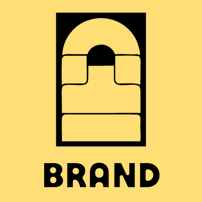 Blocky Padlock Silhouette Logo preview