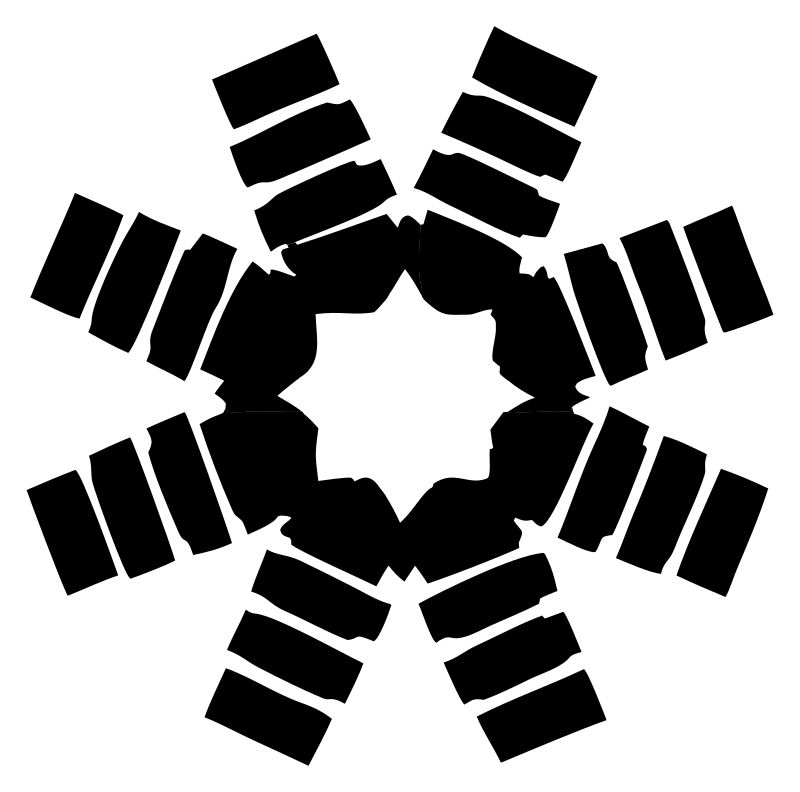 Blocky Rectangle Snowflake Crest