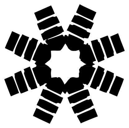Blocky Rectangle Snowflake Crest