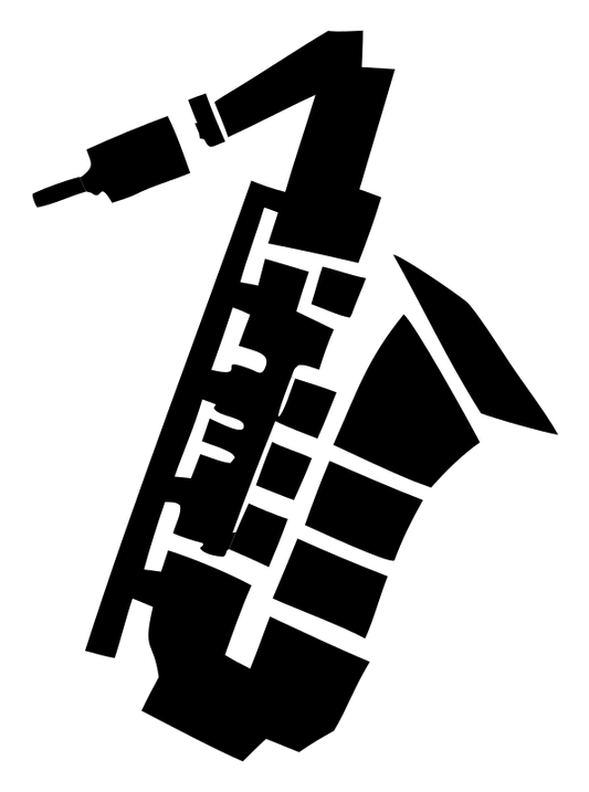Blocky Saxophone Angled Mark