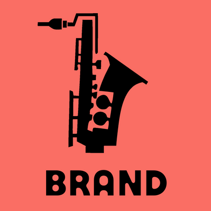 Blocky Saxophone Keys Logo preview