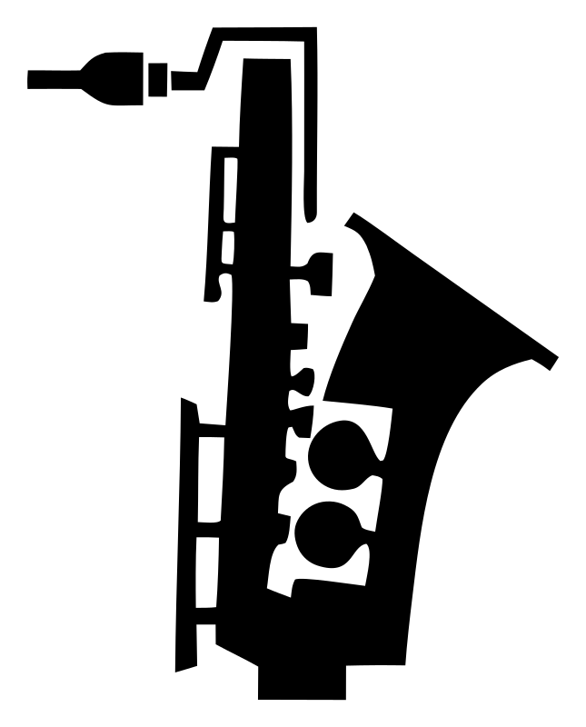 Blocky Saxophone Keys Logo