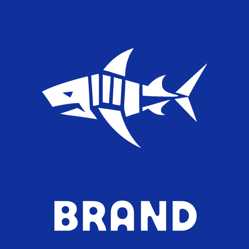 Blocky Shark Segmented Badge preview