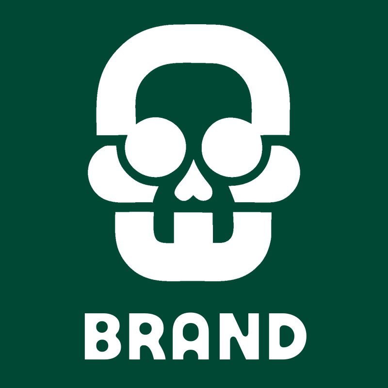 Blocky Skull Rounded Badge preview