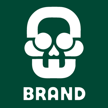 Blocky Skull Rounded Badge preview