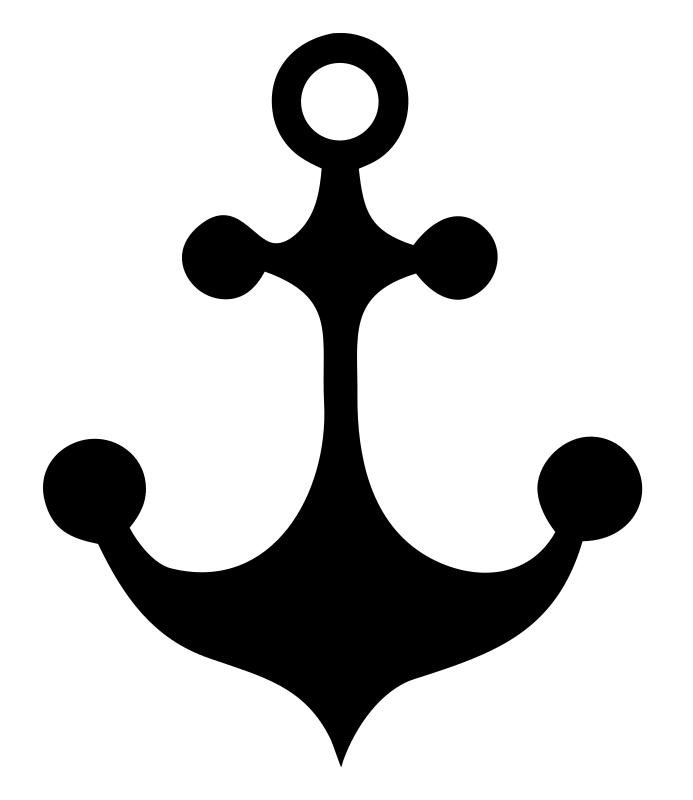 Bold Anchor Rounded Badge