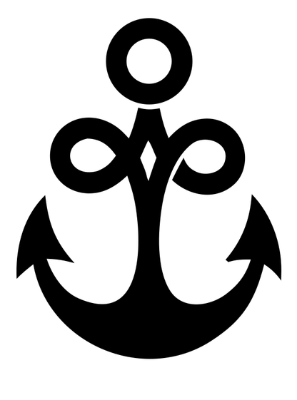 Bold Anchor Scroll Mark