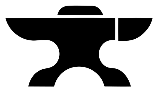 Bold Anvil Negative Space Icon