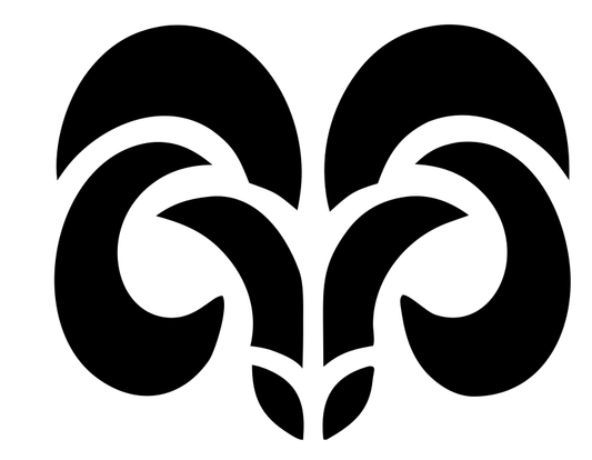 Aries Zodiac Bold Crest