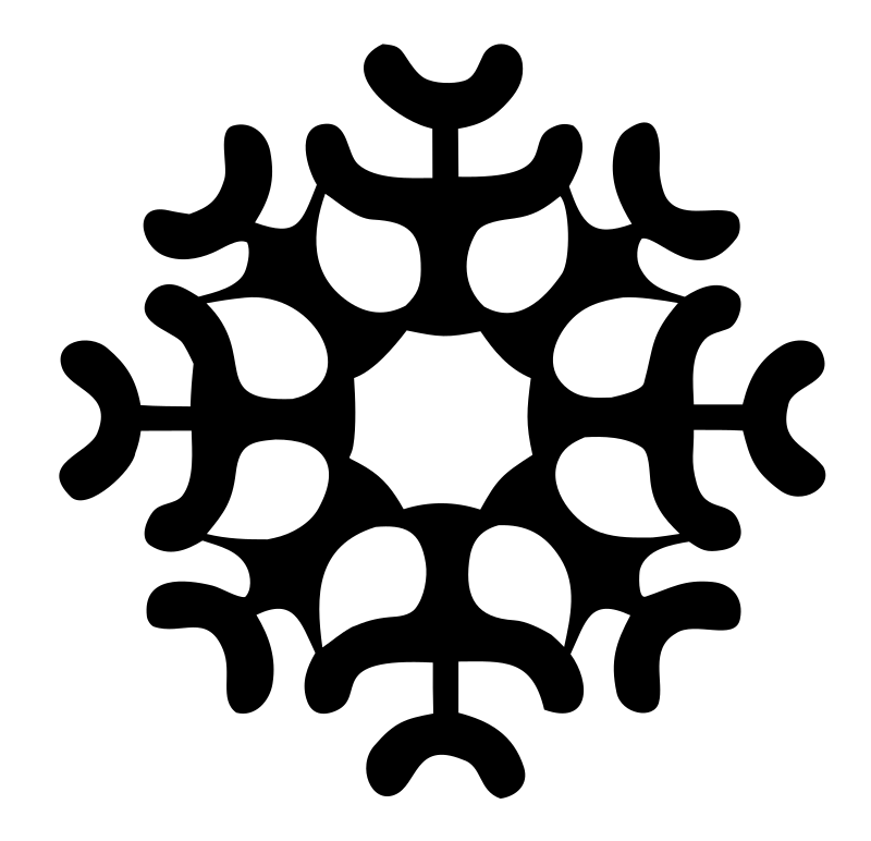 Bold Branching Snowflake Crest