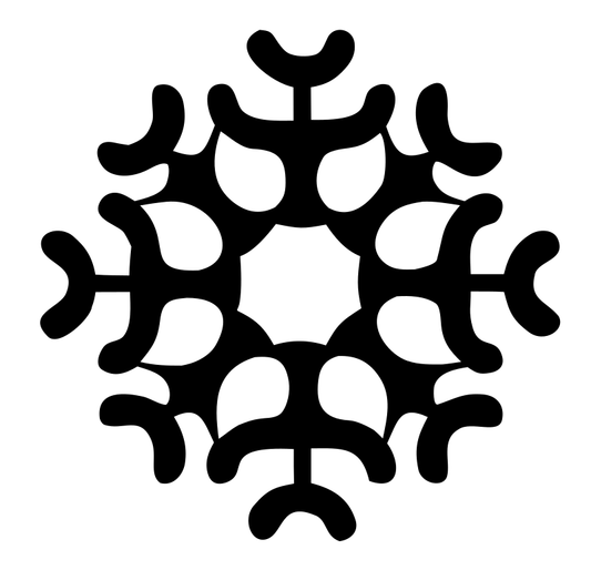 Bold Branching Snowflake Crest