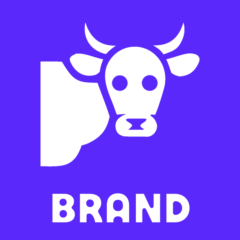 Bold Cow Face Badge preview
