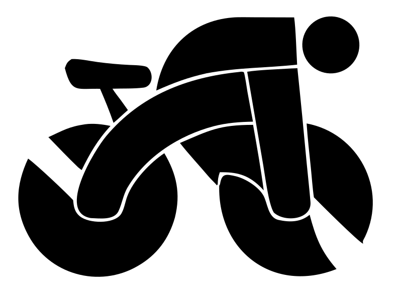 Bold Cyclist Bicycle Icon