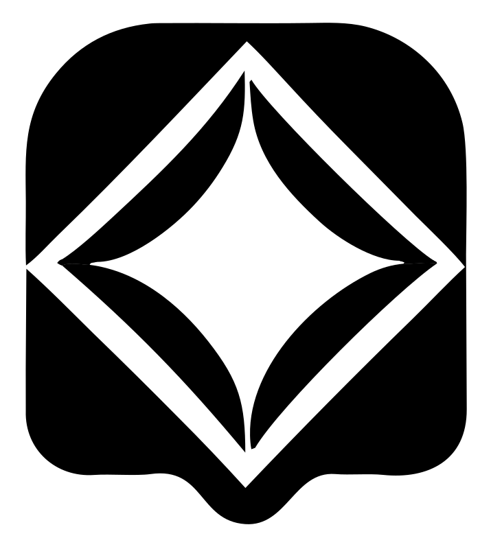 Bold Diamond Negative Space Badge