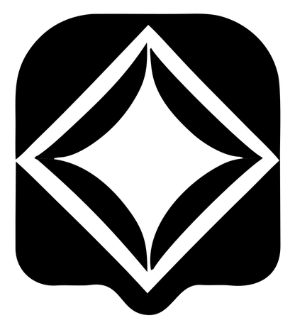 Bold Diamond Negative Space Badge