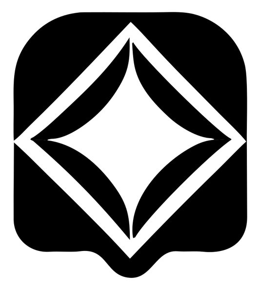 Bold Diamond Negative Space Badge