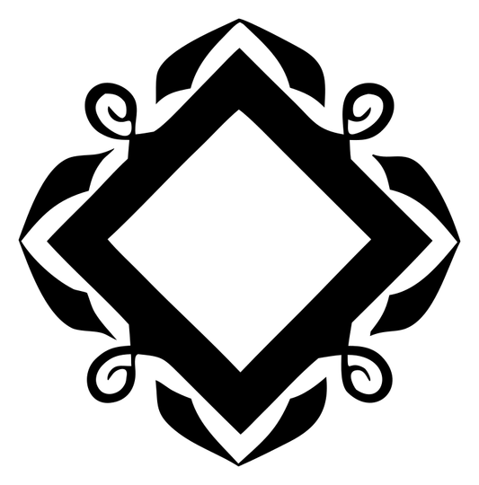 Bold Diamond Scroll Frame Crest