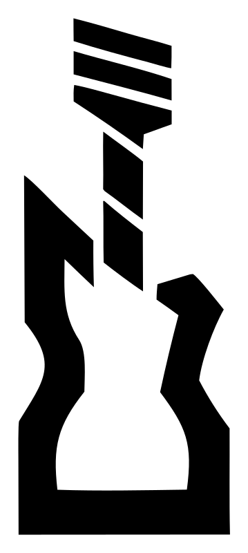 Bold Electric Guitar Crest