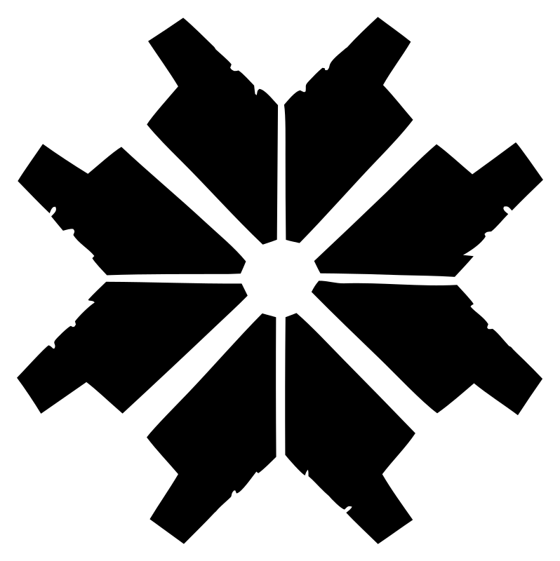 Bold Faceted Snowflake Badge