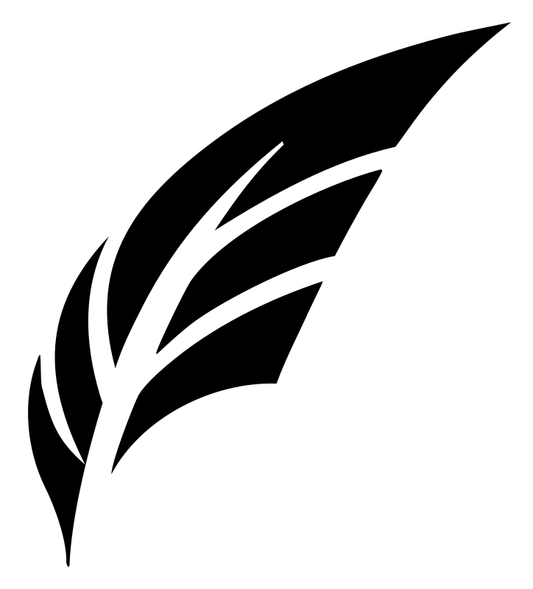 Bold Feather Silhouette Badge
