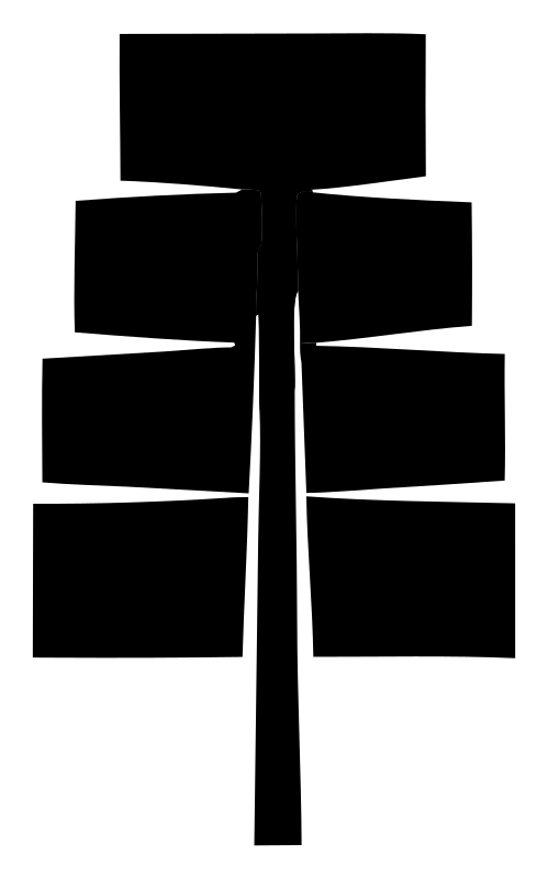 Bold Feather Stacked Badge