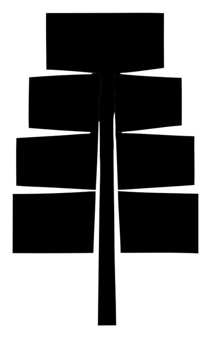 Bold Feather Stacked Badge