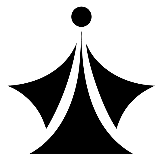 Bold Figure Compass Emblem