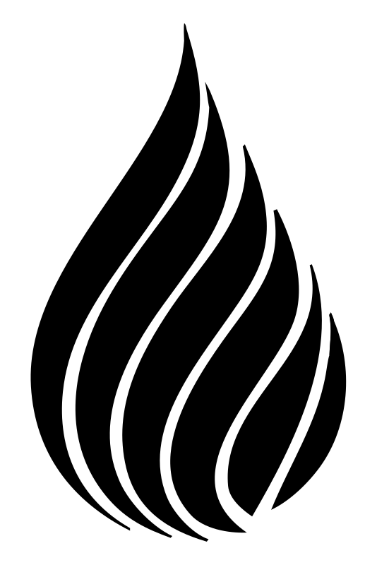 Bold Flame Drop Mark