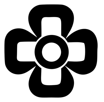 Bold Flower Cross Mark