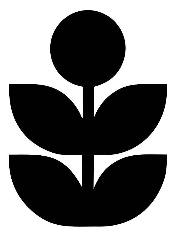 Bold Flower Plant Emblem