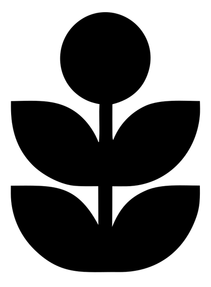 Bold Flower Plant Emblem