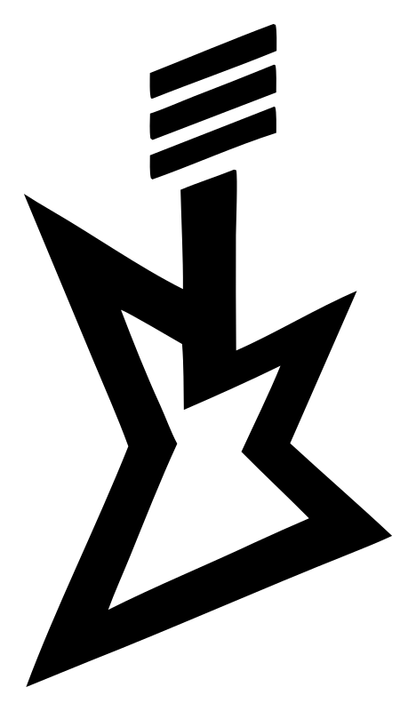 Bold Flying V Guitar Badge