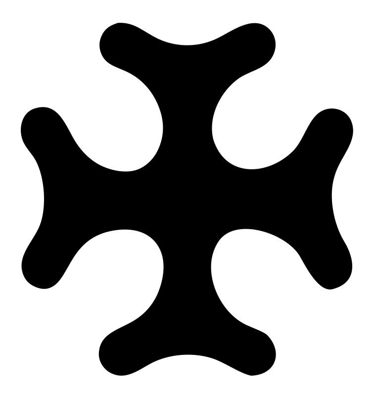 Bold Forked Cross Badge