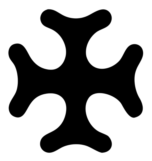 Bold Forked Cross Badge