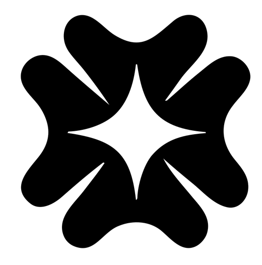 Bold Four-Petal Cross Mark