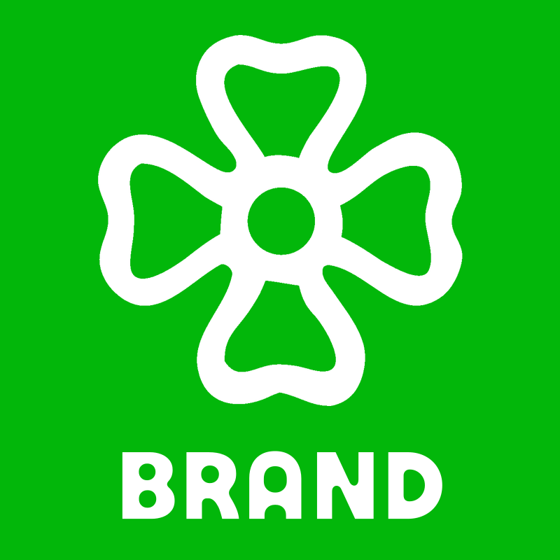 Bold Four-Petal Flower Cross Badge preview