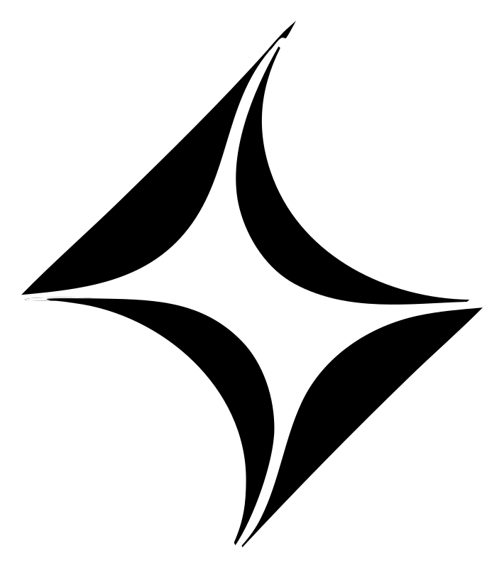 Bold Four-Point Star Icon
