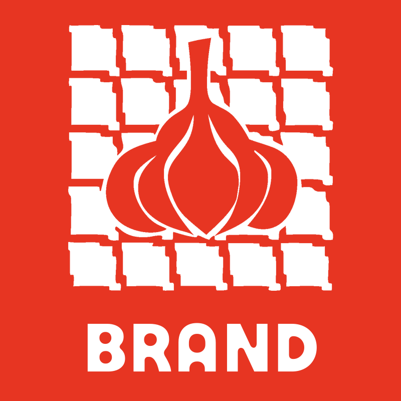 Bold Garlic Checkerboard Badge preview