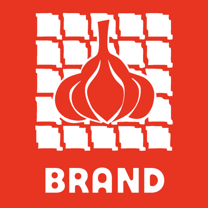 Bold Garlic Checkerboard Badge preview
