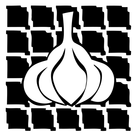 Bold Garlic Checkerboard Badge